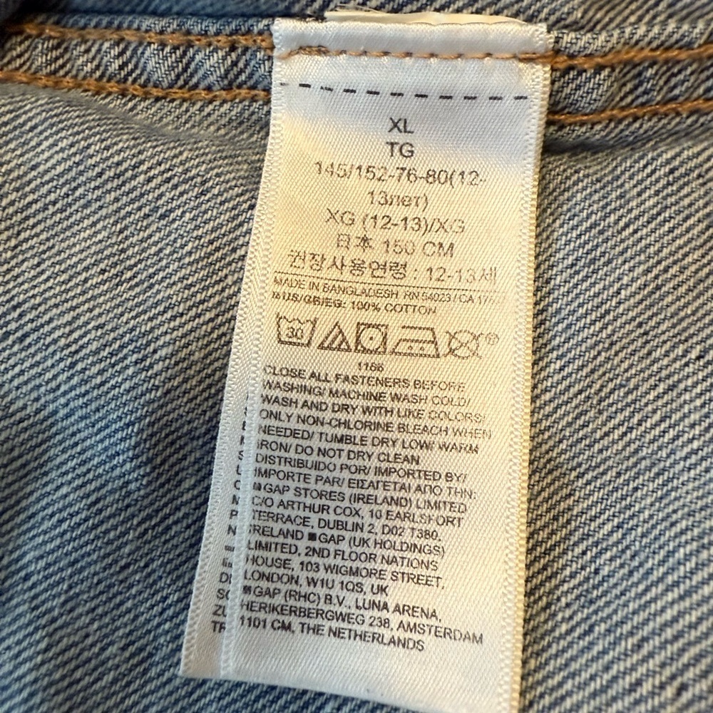 GAP Girls Classic Blue Jean Jacket - Picture 7 of 8